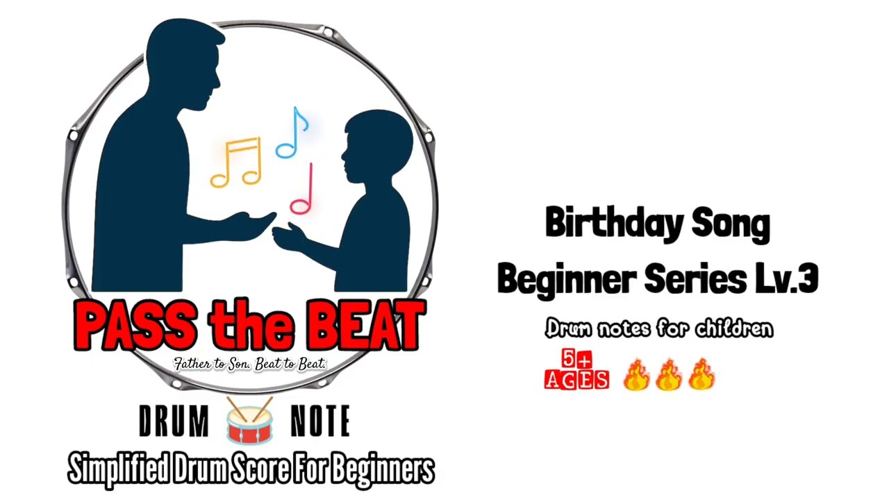 Birthday Song | Drum Note, Drumless for Beginners 🔥🔥🔥