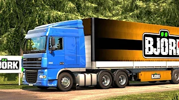 Euro Truck Simulator 2 - DAF XF 105 Wooden Beams Transport
