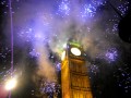 London New Years Fireworks 2012 beside Big Ben