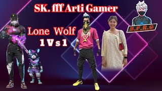 Lone wolf Gameplay 1Vs1Garena free fire max//SK.FFF ARTI GAMER 😱😱😱😍😍😍😪😪😪😪