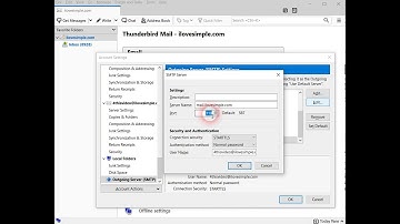 4this video - quick change of thunderbird settings to SECURE Ports (IMAP)