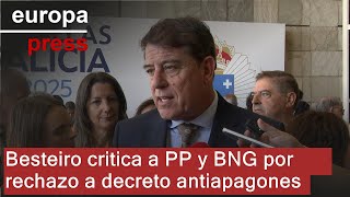Besteiro acusa a PP y BNG de votar "en contra de Galicia" al rechazar el decreto antiapagones