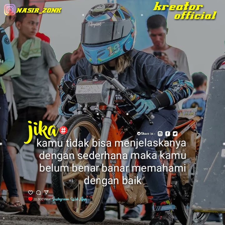 Story WA terbaru literasi 30 detik || story anak drag bike