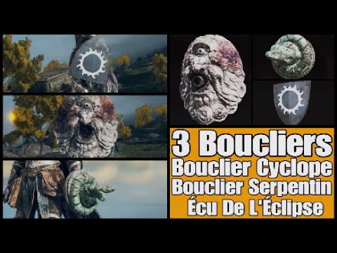 Elden Ring - 3 Boucliers À Récupérer / Cyclope, Serpentin, Éclipse