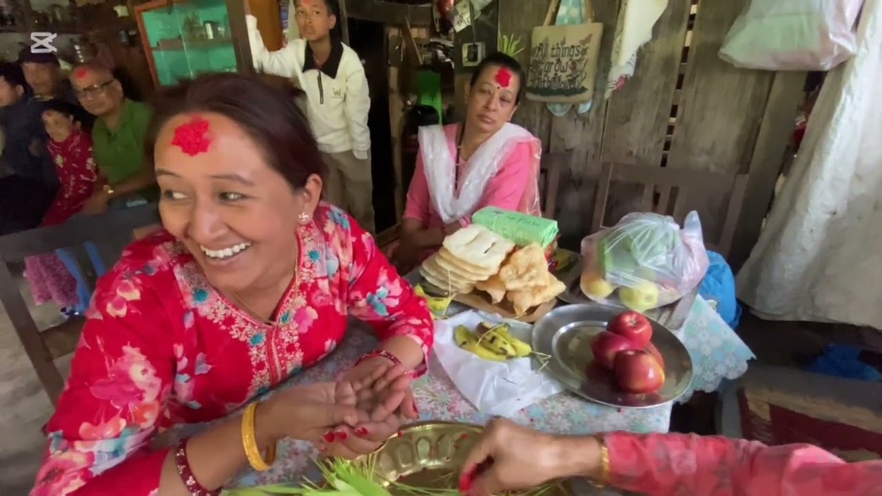 पुर्ण निनीको हातबाट दशै टिका लगाइयो २०८२-६-१९