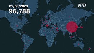 На интерактивной карте показали, как коронавирус распространялся по миру