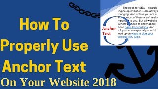 Full How to use anchortext on your website 2018 News