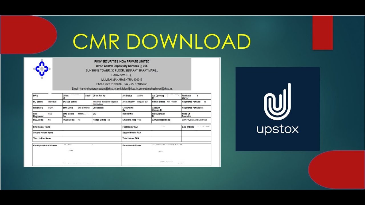 Upstock Broking की CMR Copy कैसे और कहाँ से Download करें ? How to Download Upstock CMR Copy |