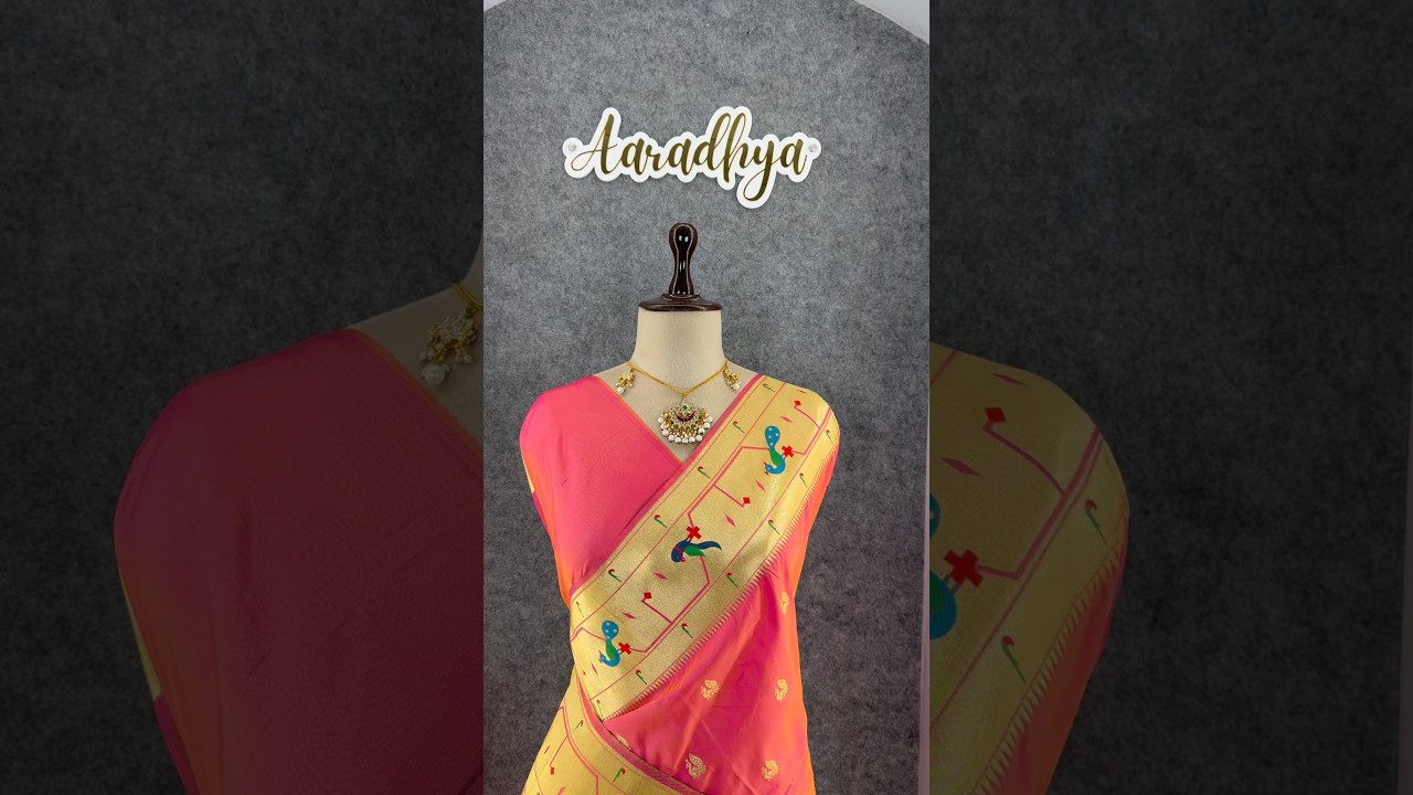 Pure Kanchipuram Paithani Silk Parrot Design Saree