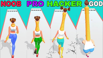 NOOB VS PRO VS HACKER VS GOD in LongNeck