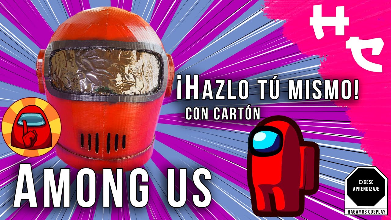 Hagamos un Casco de Astronauta de Among Us Usando Materiales Reciclados + Plantillas Gratis