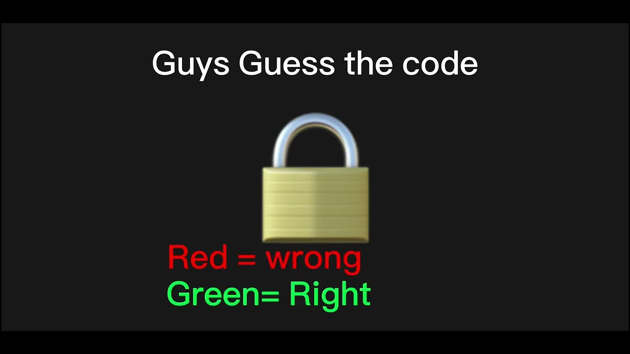 Guys guess the code every vid I’ll update it - YouTube