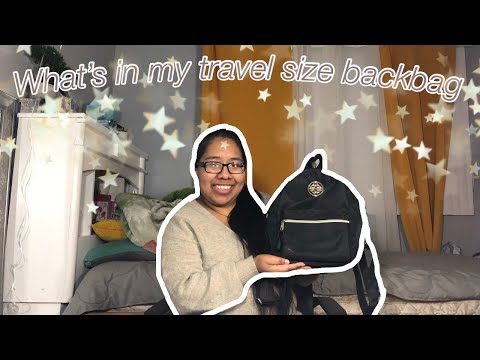 What's in my travel size bookbag- Essentials for Content Creators when traveling.