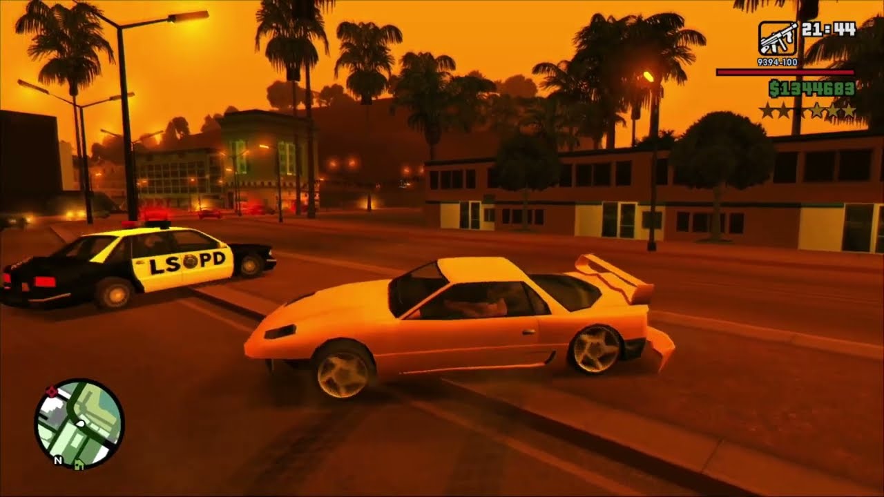 GTA San Andreas National Guard Depot Rampage Six Star Escape And 