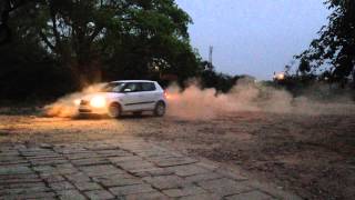 Donuts in front wheel drive car