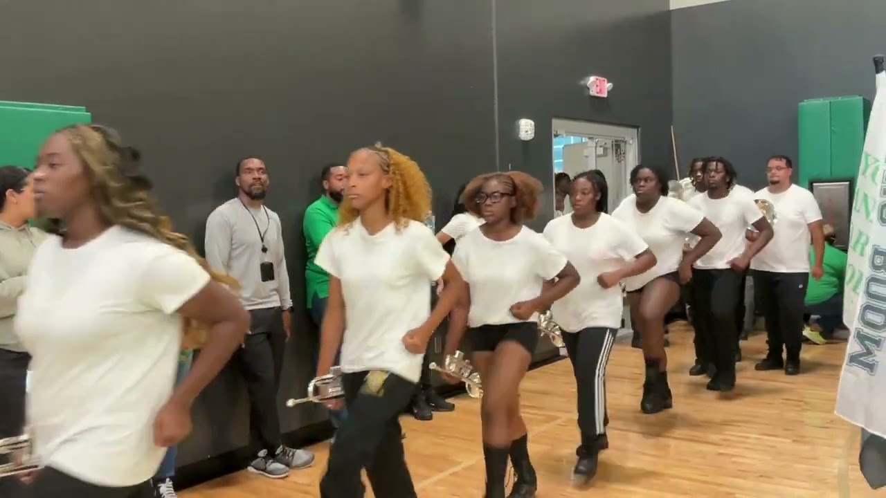 Albany State Golden Rams Marching Band Enters Stephen F. Austin HS pep Rally 2025
