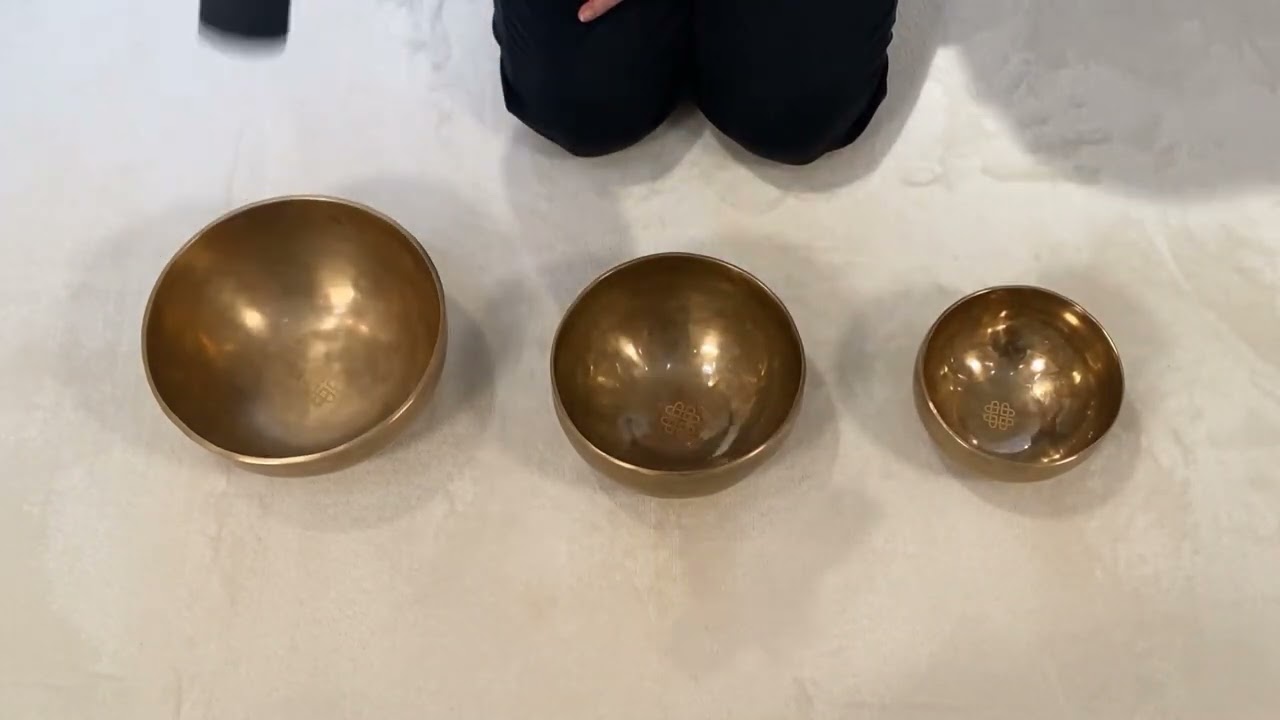 穏やかで切ない響き。チベット・シンギングボウル渋金3点セット（小