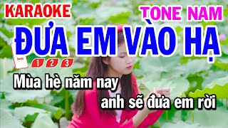 Karaoke Đưa Em Vào Hạ Tone Nam Nhạc Sống Hay