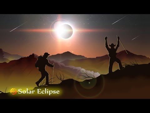 design landscape vector in adobe illustrator, solar eclipse