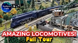 AMAZING LOCOMOTIVES on This S Gauge Model Train Layout! | FULL TOUR