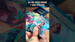 MTG x Final Fantasy Booster + Secret Lair Unboxing w/ Bonus Spongebob! (Shorts)