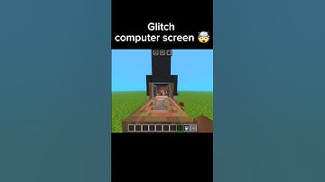 🤯 Glitch computer screen in minecraft #shorts #minecraft