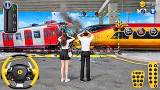 😱 Adventure Crashed 💥😲 Monorail Vs Train 🚆|| 3D Driving Class 2026 || Gameplay🚆🔥 #trending #viral  screenshot 1