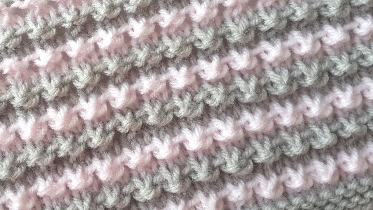 Çok Kolay İki Renkli Örgü Modeli Very Easy Two Color Knitting Pattern