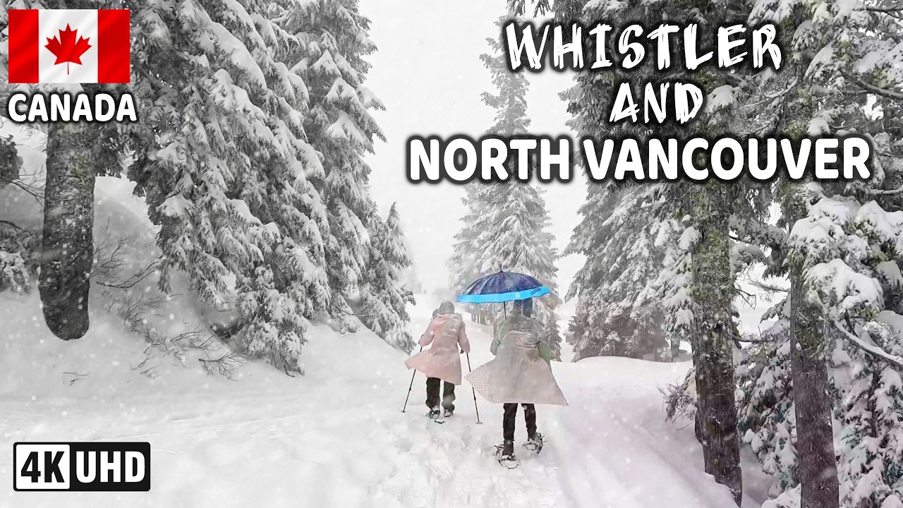 🇨🇦 【4K】❄️❄️❄️ 2026. HEAVY SNOWFALL in North Vancouver and WHISTLER. British Columbia, Canada.