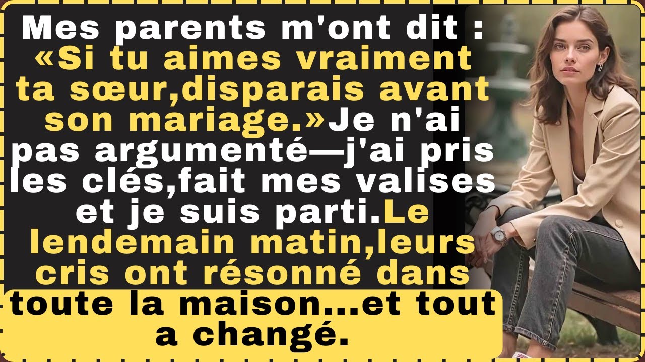 Mes parents m'ont dit : « Si tu aimes ta sœur, disparais avant qu'elle se marie. » Je suis parti.