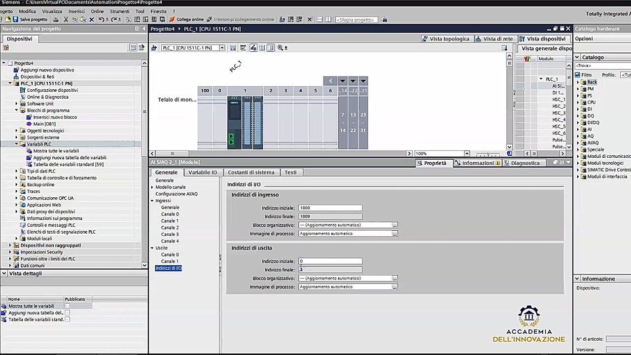 Corso base programmazione PLC -  Esempio lezione