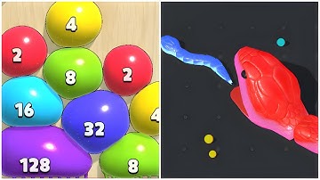 Blob Merge 3D vs Snake Clash.io - (ASMR Game, Max Level)