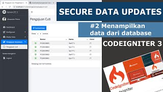 #2 Tips Aman Update Data di Codeigniter | Menampilkan Data Dari Database Menggunaka Ajax
