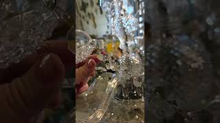 Hampton Bay Maria Theresa 6 light crystal acrylic chandelier crystal assembly. 