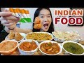 INDIAN FOOD!! Butter Chicken, Samosa, Kadai Paneer, Saag Gosht, Biryani, Naan | Eating Show Mukbang