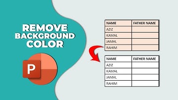 How to remove table background color in PowerPoint