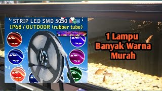 CARA MEMBUAT LAMPU  AQUARIUM/AQUASCAPE DENGAN MUDAH MENGGUNAKAN LAMPU LED BIASA.