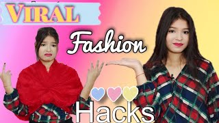 Trying VIRAL FASHION hacks | The Amisha