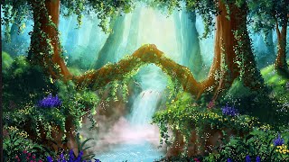 Timelapse of Forest Painting in Procreate on iPad