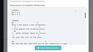 Chords & Lyrics editor: Export and Submit to Ultimate Guitar screenshot 4