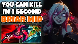 You One-Shot in 1 second. Lethality Briar Mid is hilarious. (And maybe broken) | Pekin Woof