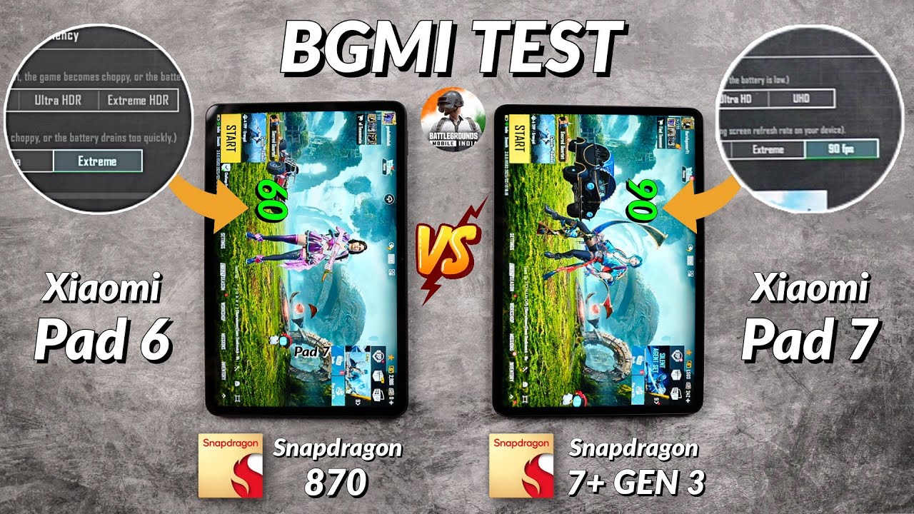 Xiaomi Pad 7 vs Pad 6 BGMI Test, Heating & Battery Test | Shocking Results 😱