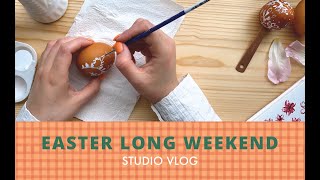 Easter Vlog, Painting with Gouache, Painting Easter Eggs, Cherry Blossoms, Forest Walks