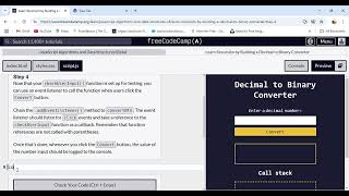 Learn Recursion by Building a Decimal to Binary Converter  Step 4   freeCodeCamp.org