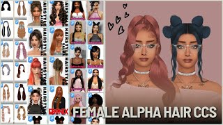 🤎The Sims 4 -Female Alpha Hair- CC 🤎