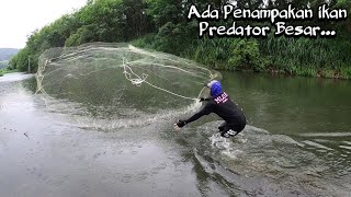Jala ikan disungai yang berpenghuni ikan-ikan Besar