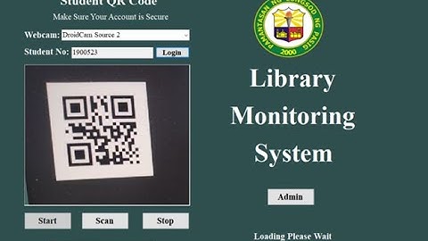 Library Monitoring System Using QR Code Login