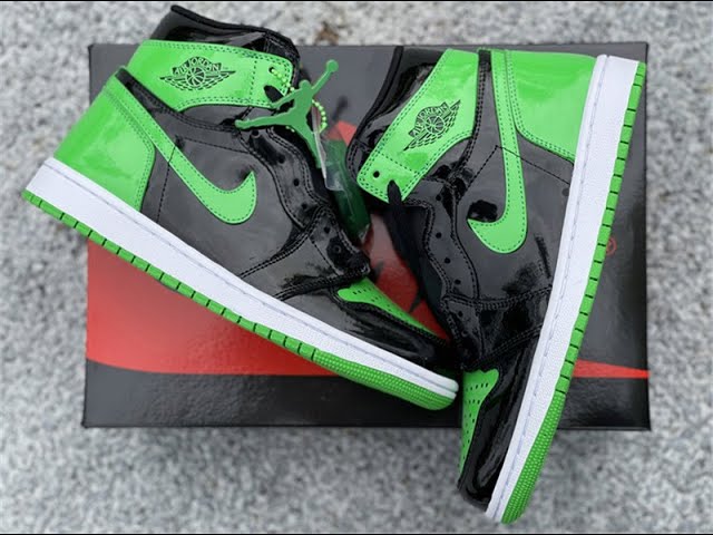 green leather jordans