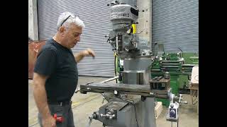 9” x 42” Bridgeport Model ‘J” Vertical Milling Machine, S/n - 12/BR 57599, Factory Single Phase