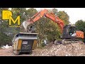 HITACHI ZAXIS BAGGER + RADLADER AUF ABBRUCH BAUSTELLE